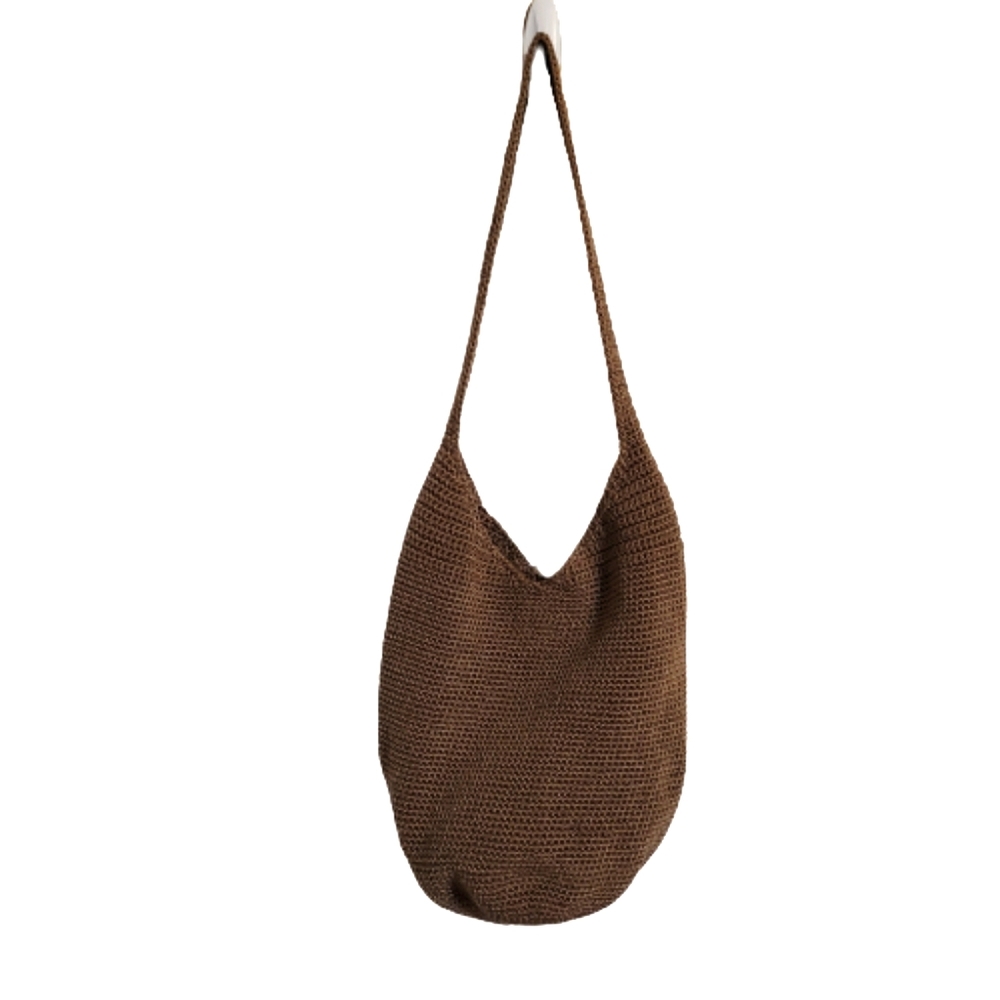 The Sak Hobo Woven Crochet Tan Crossbody Bag